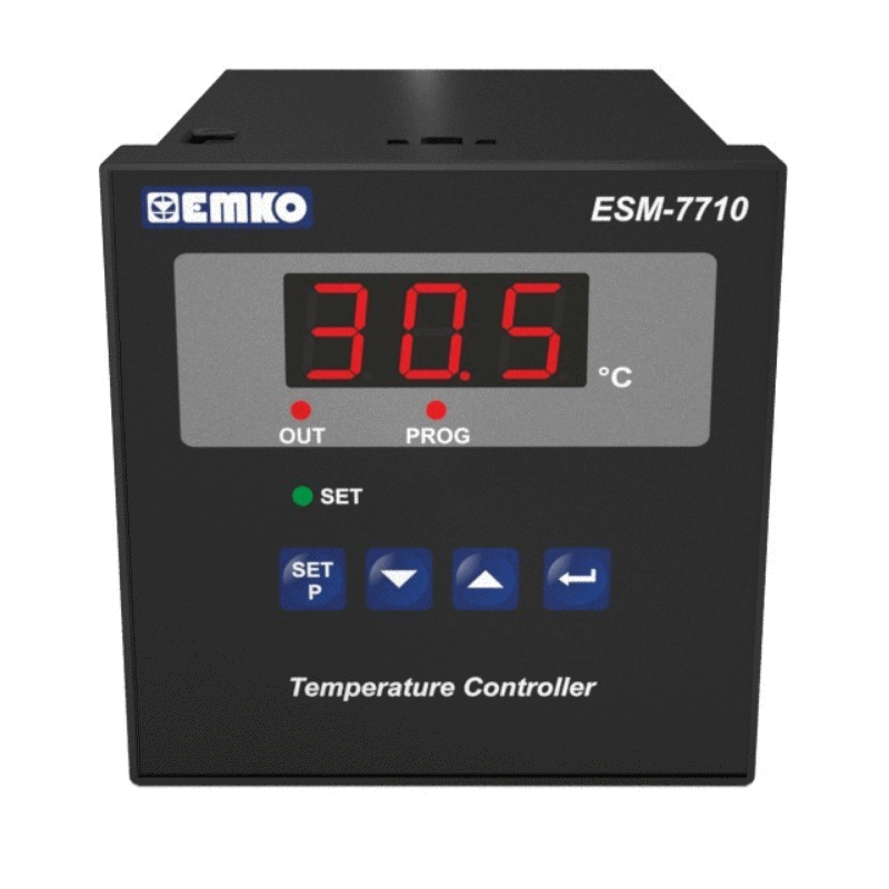 ESM-7710 Dijital On/Off Sıcaklık Kontrol Cihazı Pt-100, 0...400 °C 100-240Vac