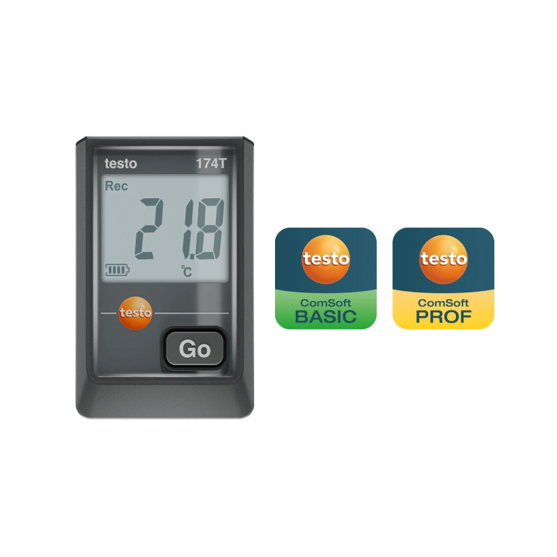 testo 174 T - USB-C ve PC yazılımına sahip mini sıcaklık data logger Ürün no. 0572 1740 02